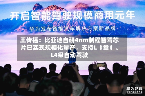王传福：比亚迪自研4nm制程智驾芯片已实现规模化量产，支持L〖叁〗、L4级自动驾驶-第2张图片